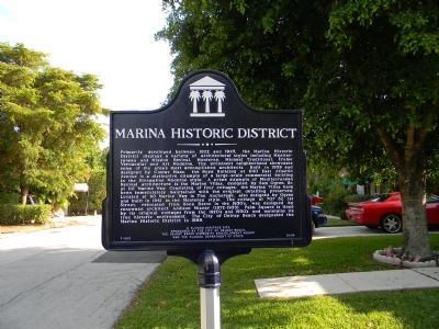 Marina Historic District Marker image. Click for full size.