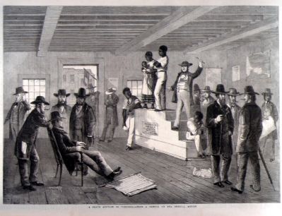 Slave Auction, Richmond 1861 image. Click for full size.