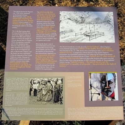 Richmonds African Burial Ground Marker (right panel) image. Click for full size.