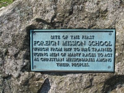 First Foreign Mission School Marker image. Click for full size.