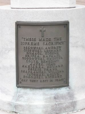 St. Stanislaus Church World War II Memorial Marker. Click for full size. St. Stanislaus Church World War II Memorial Marker image. Click for full size.