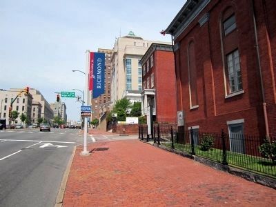First African Baptist Church Marker facing west on Broad St image. Click for full size.