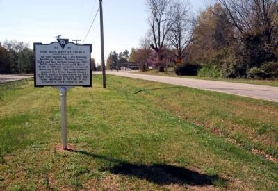 New Hope Baptist Church Marker -<br>Looking South<br>Cross Anchor in Distance image. Click for full size.