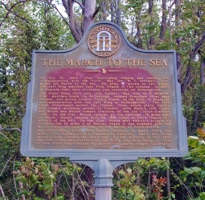 The March to the Sea Marker image. Click for full size.