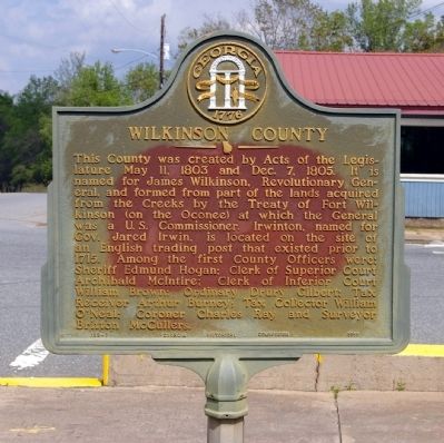 Wilkinson County Marker image. Click for full size.