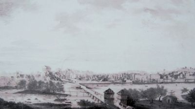 A Depiction of Richmond and Mayos Bridge from Manchester image. Click for full size.