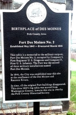 Birthplace of Des Moines Marker image. Click for full size.
