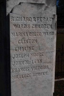 Richard Ward Tombstone -<br>South Inscription image. Click for full size.