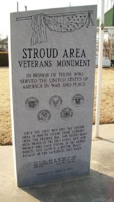 Stroud Area Veterans Monument image. Click for full size.