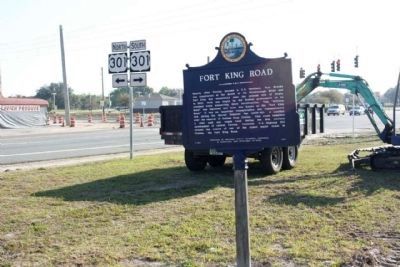 Fort King Road Marker along State Road 50 near US 301 image. Click for full size.