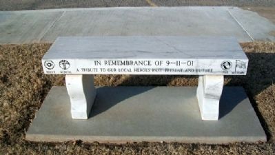 9/11 Memorial Bench in Ed Smalley Centennial Park image. Click for full size.