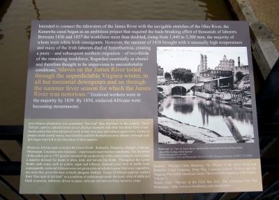 Kanawha Canal Marker (right panel) image. Click for full size.