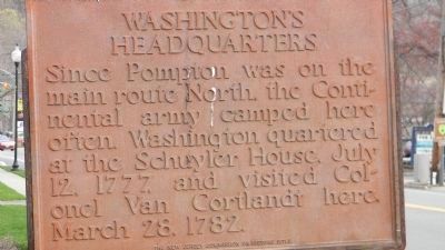 Close up of the Original Washingtons Headquarters Marker image. Click for full size.