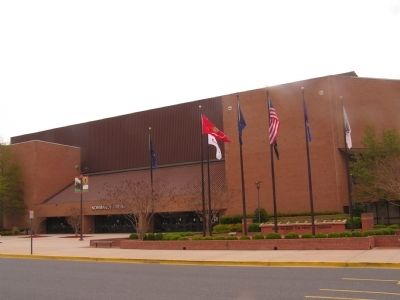 Memorial in front of the Wicomico County Youth & Civic Center image. Click for full size.