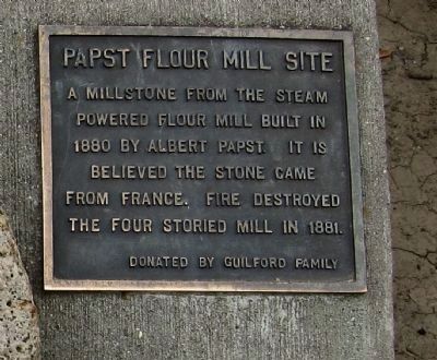 Papst Flour Mill Site Marker image. Click for full size.