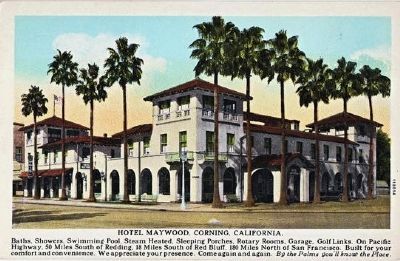 The Hotel Maywood Postcard from the 1920's image. Click for full size.