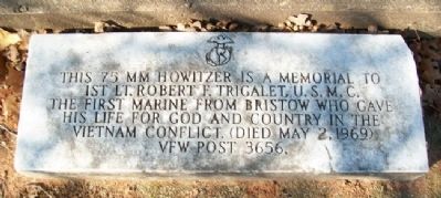 1st Lt Robert F. Trigalet, USMC Memorial image. Click for full size.