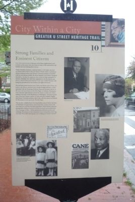 Strong Families and Eminent Citizens Marker. Click for full size. Strong Families and Eminent Citizens Marker image. Click for full size.