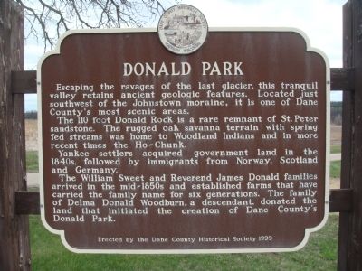 Donald Park Marker. Click for full size. Donald Park Marker image. Click for full size.