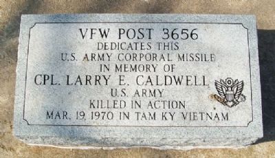 Cpl Larry E. Caldwell, US Army Memorial image. Click for full size.