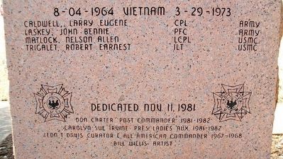 VFW Post 3656 War Memorial Honor Roll image. Click for full size.