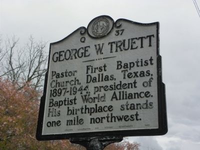 George W. Truett Marker image. Click for full size.