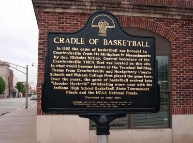 (Side "A") - - Cradle of Basketball Marker image. Click for full size.