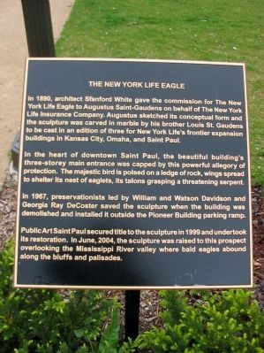 The New York Life Eagle Marker. Click for full size. The New York Life Eagle Marker image. Click for full size.