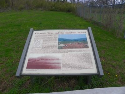 Quanassee Town and the Spikebuck Mound Marker. Click for full size. Quanassee Town and the Spikebuck Mound Marker image. Click for full size.