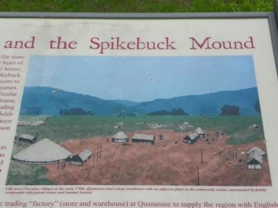 Quanassee Town and the Spikebuck Mound Marker Closeup of Image image. Click for full size.