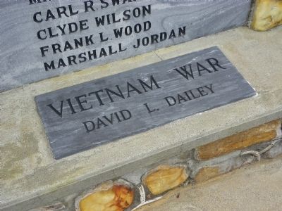 In Memory Our War Dead Marker showing the Viet Nam entry image. Click for full size.