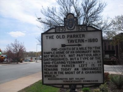 The Old Parker Tavern Marker image. Click for full size.
