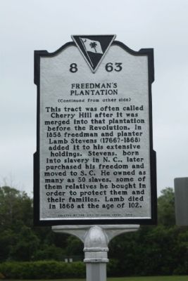 Freedman's Plantation Marker image. Click for full size.