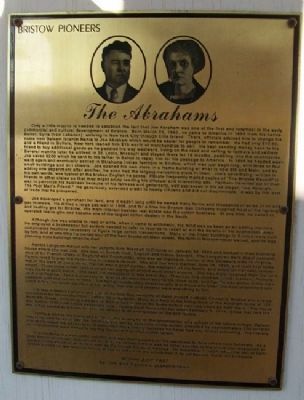 The Abrahams Marker. Click for full size. The Abrahams Marker image. Click for full size.