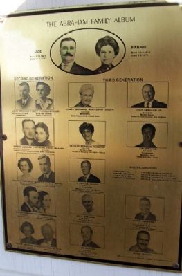 The Abraham Family Album Marker. Click for full size. The Abraham Family Album Marker image. Click for full size.