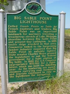Big Sable Point Lighthouse Marker image. Click for full size.