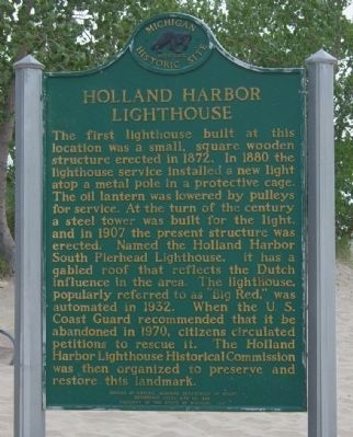 Holland Harbor Lighthouse Marker image. Click for full size.