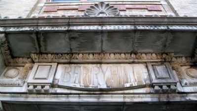 Frontispiece Over Berryhill Bldg Entrance. Click for full size. Frontispiece Over Berryhill Bldg Entrance image. Click for full size.