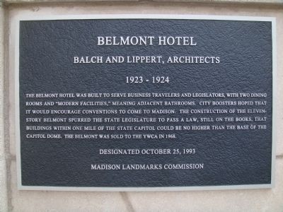 Belmont Hotel Marker image. Click for full size.