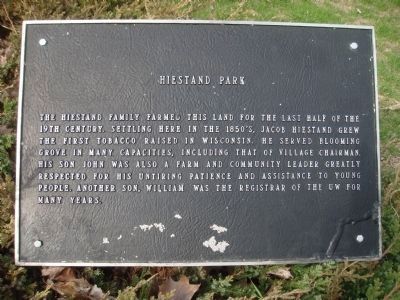 Hiestand Park Marker image. Click for full size.
