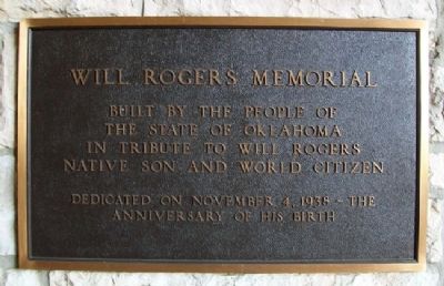Will Rogers Memorial Marker image. Click for full size.