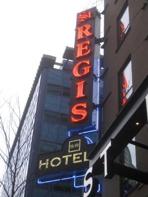 St. Regis Hotel neon blade sign image. Click for full size.