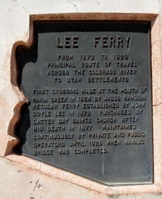 Lee Ferry Marker. Click for full size. Lee Ferry Marker image. Click for full size.