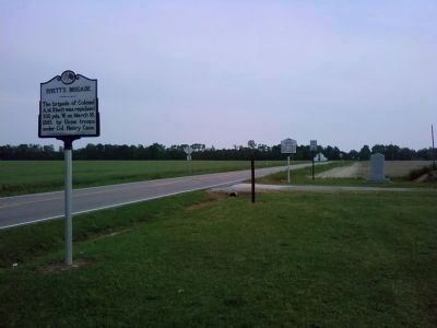 Rhetts Brigade, Confederate First Line and Taliaferros Division Markers image. Click for full size.