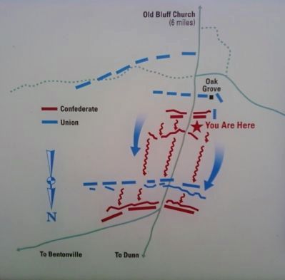 Battle of Averasboro map detail image. Click for full size.