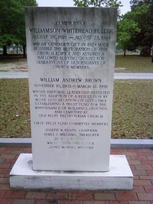 Back of 'The Reverends' monument. Click for full size. Back of 'The Reverends' monument image. Click for full size.