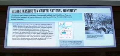 George Washington Carver National Monument Marker image. Click for full size.
