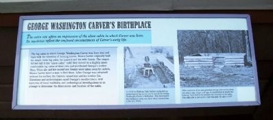 George Washington Carver's Birthplace Marker. Click for full size. George Washington Carver's Birthplace Marker image. Click for full size.