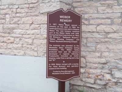 Weber Brewery Marker image. Click for full size.