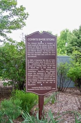 Cohn's Shoe Store Marker. Click for full size. Cohn's Shoe Store Marker image. Click for full size.